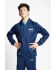 Koyu Lacivert Çocuk Fermuarlı Kapüşonlu Sweatshirt 22b-3101