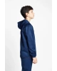 Koyu Lacivert Çocuk Fermuarlı Kapüşonlu Sweatshirt 22b-3101