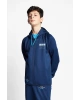 Koyu Lacivert Çocuk Fermuarlı Kapüşonlu Sweatshirt 22b-3101