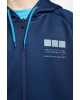 Koyu Lacivert Çocuk Fermuarlı Kapüşonlu Sweatshirt 22b-3101
