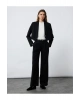 Kruvaze Uzun Kollu Crop Blazer Ceket