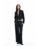 Kruvaze Uzun Kollu Crop Blazer Ceket