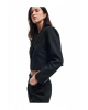 Kruvaze Uzun Kollu Crop Blazer Ceket