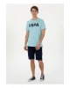 Lacivert Lastikli Bel Regular Fit Erkek Sweat Şort MARKO