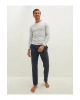 Lacivert Standart Kalıp Erkek Pijama Alt
