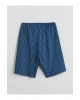 Lacivert Standart Kalıp Erkek Pijama Alt Şort