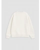 LC Waikiki Ekru Bisiklet Yaka Nakışlı Kız Çocuk Kalın Sweatshirt