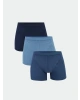 LC WAIKIKI Indigo Standart Kalıp Pamuklu Esnek Erkek Boxer 3lü