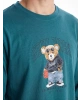 LC WAIKIKI Petrol Regular Fit Teddy Baskılı Erkek Pijama Takımı