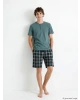 LC WAIKIKI Yeşil Standart Kalıp Erkek Şortlu Pijama Takımı