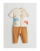 LCW baby Baskılı Erkek Bebek Tişört ve Pantolon 2li
