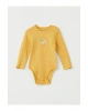 LCW baby Bej Baskılı Uzun Kollu Erkek Bebek Çıtçıtlı Body 2li
