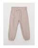 LCW baby Bej Beli Lastikli Basic Kız Bebek Jogger Pantolon