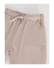 LCW baby Bej Beli Lastikli Basic Kız Bebek Jogger Pantolon