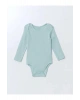 LCW baby Bej Bisiklet Yaka Kız Bebek Çıtçıtlı Body 3lü