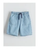 LCW baby Beli Lastikli Basic Erkek Bebek Jean Şort