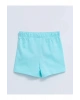 LCW baby Beli Lastikli Basic Kız Bebek Şort