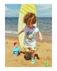 LCW baby Beyaz Bisiklet Yaka Baskılı Erkek Bebek Atlet ve Deniz Şortu 2li Takım