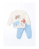 LCW baby Bisiklet Yaka Baskılı Erkek Bebek Sweatshirt ve Eşofman Alt 2li