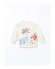 LCW baby Bisiklet Yaka Baskılı Erkek Bebek Sweatshirt ve Eşofman Alt 2li