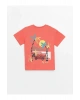 LCW baby Bisiklet Yaka Kısa Kollu Baskılı Erkek Bebek Tişört