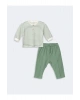 LCW baby  Düğmeli Erkek Bebek Sweatshirt ve Pantolon 2li