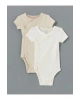 LCW baby Ekru Bisiklet Yaka Kız Bebek Çıtçıtlı Body 2li