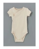 LCW baby Ekru Bisiklet Yaka Kız Bebek Çıtçıtlı Body 2li