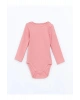 LCW baby Ekru Bisiklet Yaka Kız Bebek Çıtçıtlı Body 3lü