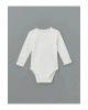 LCW baby Ekru Bisiklet Yaka Uzun Kollu Kız Bebek Çıtçıtlı Body 2li