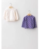 LCW baby Ekru Bisiklet Yaka Uzun Kollu Pamuklu Kız Bebek Sweatshirt 2li