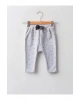 LCW baby Gri Desenli Kız Bebek Pantolon
