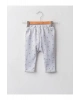LCW baby Gri Desenli Kız Bebek Pantolon