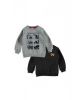 LCW baby Gri Erkek Bebek Baskılı Sweatshirt 2li