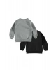 LCW baby Gri Erkek Bebek Baskılı Sweatshirt 2li