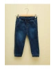 LCW baby İndigo Beli Lastikli Basic Erkek Bebek Jogger Jean Pantolon
