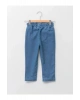 LCW baby İndigo Beli Lastikli Basic Kız Bebek Astarlı Mom Jean Pantolon