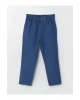 LCW baby Indigo Beli Lastikli Kız Bebek Jean Pantolon
