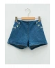 LCW baby Indigo Nakışlı Kız Bebek Jean Şort