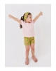 LCW baby Kare Yaka Kısa Kollu Kız Bebek 3lü Takım