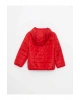 LCW baby Kırmızı Kapüşonlu Uzun Kollu Basic Erkek Bebek Mont