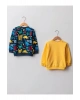 LCW baby Lacivert Bisiklet Yaka Uzun Kol Erkek Bebek Sweatshirt 2li