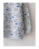 LCW baby Mavi Bisiklet Yaka Uzun Kol Baskılı Erkek Bebek Sweatshirt 2li