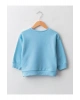 LCW baby Mavi Bisiklet Yaka Uzun Kollu Baskılı Erkek Bebek Sweatshirt