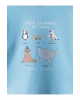 LCW baby Mavi Bisiklet Yaka Uzun Kollu Baskılı Erkek Bebek Sweatshirt