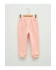 LCW baby Pembe Beli Lastikli Basic Kız Bebek Jogger Eşofman Alt