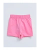LCW baby Pembe Beli Lastikli Basic Kız Bebek Şort