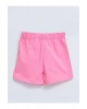 LCW baby Pembe Beli Lastikli Basic Kız Bebek Şort