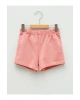 LCW baby Pembe Beli Lastikli Basic Pamuklu Kız Bebek Şort