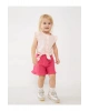 LCW baby Pembe Beli Lastikli Basic Poplin Kız Bebek Şort